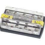 Blue Sea Systems DualBus Plus 150A BusBar - 1/4"-20 Stud 5 Gang | Blackburn Marine